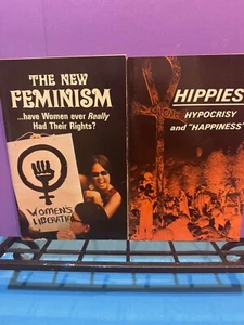Vintage 1968 Hippies - Hypocrisy and Happiness Book & The New Feminism 1970 - Picture 1 of 1