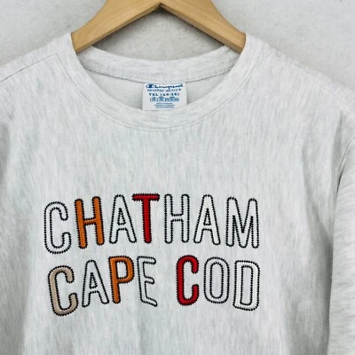 Sudadera CHATHAM Juvenil XL 14-16 CAPA COD CHAMPION Tejido Inverso Pullover Gris Foto 1 de 4