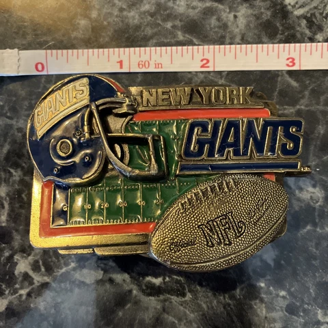 Vintage New York Giants Football Belt Buckle NFL Cover
