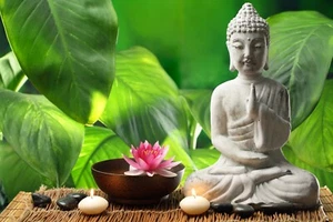 Fototapete VLIES-BUDDHA-(1021S)-Statue Wand Tapete Nach Maß Wohnzimmer Zen XXL - Bild 1 von 1