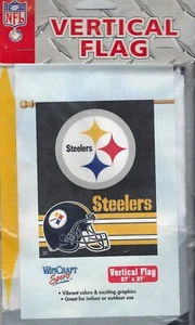 Steelers Vertical Flag (Banner) 27" x 37" Indoor/Outdoor NOS - Picture 1 of 1