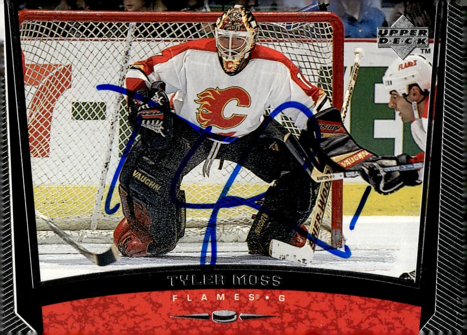 Tyler Moss - Signed 1998-99 Upper Deck Rookie Card #56 - Calgary Flames - Image 1 of 2