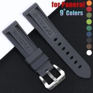 Cinturino orologio sportivo impermeabile silicone premium uomo 22/24/26 mm per Panerai - Foto 1 di 24