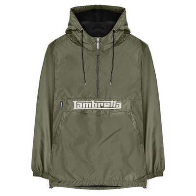 Lambretta Clothing Over The Head Fleece Lined Jacket , Khaki, 2XL.Sale - Image 1 of 4