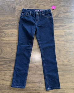 The Children’s Place Skinny Jeans Girls Size 12 Blue Denim Adjustable Waist - Picture 1 of 4