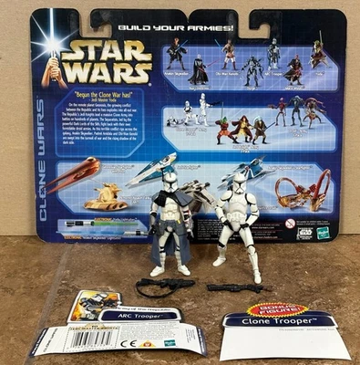 2003 Star Wars ARC Trooper bônus branco Clone Trooper Army Of The Republic pacote com 2 - Imagem 1 de 4