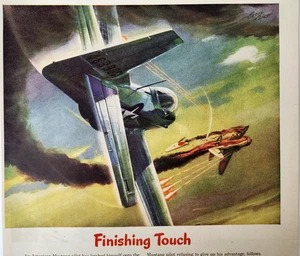 P51 Mustang Tojo North American Aviation WWII Vintage 1945 Magazine Print Ad - Imagen 1 de 6