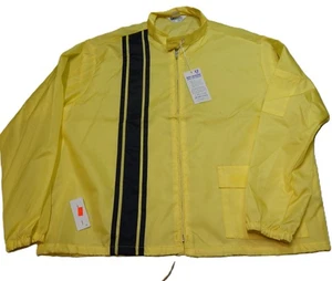 Vintage NOS Swingster Racing Jacket XL Yellow Nylon Windbreaker USA UNION NWT ** - Picture 1 of 18