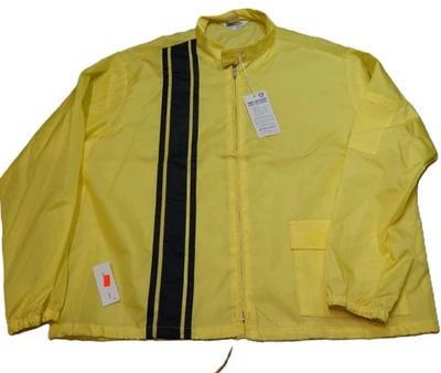 Vintage NOS Swingster Racing Jacket XL Yellow Nylon Windbreaker USA UNION NWT ** - Image 1 of 4