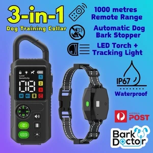 Collar de entrenamiento para perros T810 3 en 1 / 2 en 1 remoto (1000 m) + antiladridos + antorcha LED - Imagen 1 de 17