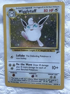 POKEMON WIGGLYTUFF HOLO 19/130 1999 JUNGLE SET NM NEVER PLAYED  ACTUAL PICS - Image 1 of 4