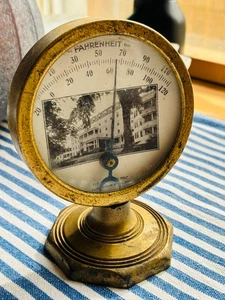 TERMÓMETRO de colección principios del siglo XX marrón y Bigelow St Paul MN 3,75" de alto Fahrenheit - Imagen 1 de 6