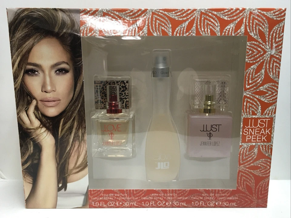 JENNIFER LOPEZ 3 PC SET NIB LOVE, GLOW & JUST 1.0 FL OZ EACH - Image 1 of 2