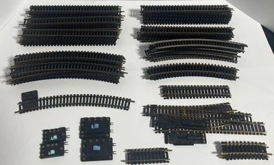 Mixed Lot HO Train Tracks Atlas Rivarossi Bachmann Used Untested 80+ Pieces Read - Image 1 of 4