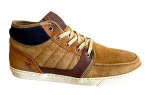 Le Coq Sportif Perpignan Brown Men's Mid Top Suede Sneakers Casual 9 Shoes EU-42 - Picture 1 of 12