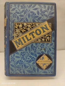 1890’s Poetical Works of John Milton - Paradise Lost - Gilt Decorative Hardcover - Picture 1 of 15