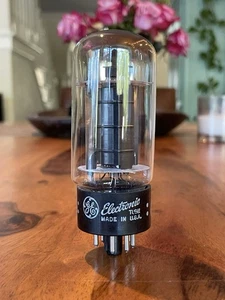 1 GE 6L6GB 6L6 Vacuum Tube Black Plate D Getter - TV7 Tested - Picture 1 of 9