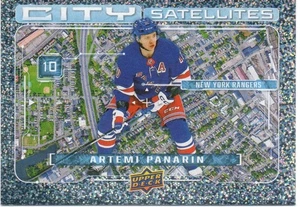 24-25 2024-25 cubierta superior 1 Artemi Panarin SPECKLE City Satellites CS-18 Rangers - Imagen 1 de 1