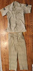 Vintage United States Air Force USAF khaki Hose & Hemd Militär Vietnamkrieg Medium - Bild 1 von 12