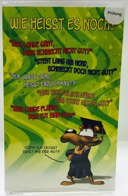 Prüfung - Große Karte - Doppelkarte im Format 16,8 x 27 cm mit Umschlag - Perleb - Bild 1 von 3