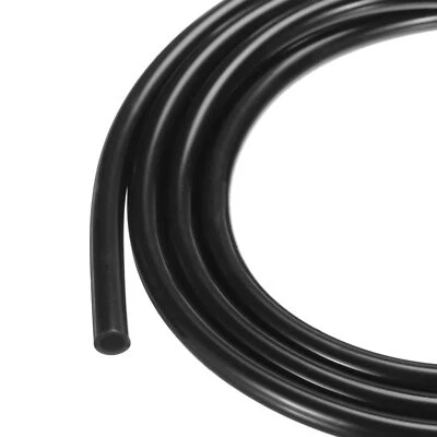 REBOWER 1m3.3ft 3mm1/8" ID x 4.8mm3/16" OD Silicone Tubing Black Industrial Plastic T...