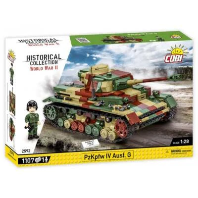 Cobi 2592 1:28 World War II PzKpfw IV Ausf. G Military Brick Kit 1107 Pieces - Image 1 of 4