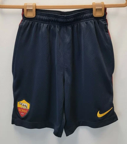 NIKE ROMA 1927 Shorts Boys/Youth Size Medium Navy Blue Drawstring Football Logo Cover