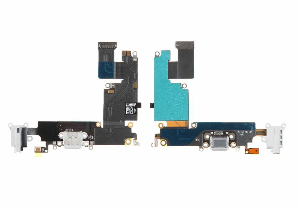 White Charging Port Cable Audio Jack Microphone Flex Cable For iPhone 6s Plus  - Image 1 of 1