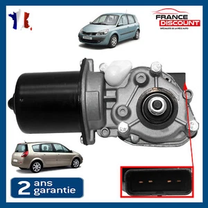 Moteur d'essuie glace avant compatible pour renault scenic 2 de 2003 à 2009 - Photo 1/9