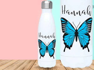 Botella de agua para mariposas | Regalos personalizados para amantes de las mariposas - Imagen 1 de 6