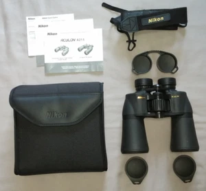 Nikon 12x50 Aculon A211 Binocular (Black) FOCUS MISALIGNED - Picture 1 of 4
