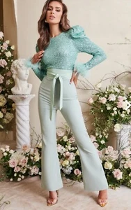 BNWT Lavish Alice Jumpsuit Size 8 Sage Green - GORGEOUS! - Picture 1 of 9