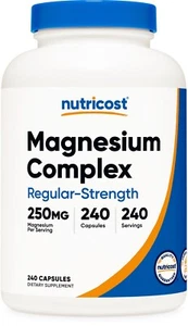 Nutricost Magnesium Complex 250mg, 240 Capsules - Gluten Free and Non-GMO - Picture 1 of 5