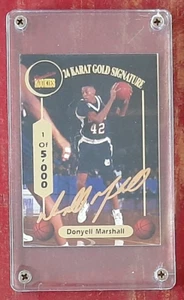 DONYELL MARSHALL 98/5000 ! 24 KARAT GOLD ~ 1994 SIGNATURE ROOKIES ~ JAZZ ~ BULLS - Picture 1 of 2