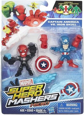 Marvel Super Hero Mashers Micro Captain America vs. Iron Skull упаковка 2 шт. - Изображение 1 из 2