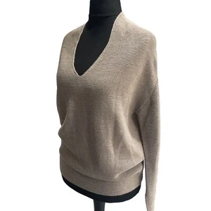Jersey moderno Rarity talla XS se adapta a UK 8 10 12 beige mezcla de lana neutro nude - Imagen 1 de 18