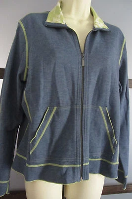 Amber Sun Jacket Sweats Casual Comfy Cozy Adorable Medium Blue Green Nordstrom - Image 1 of 4