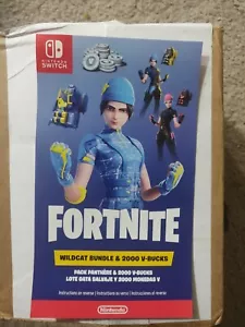 Nintendo Switch Fortnite WildCat Bundle USA CODE card + 2000 vbucks UNSCRATCHED - Picture 1 of 2