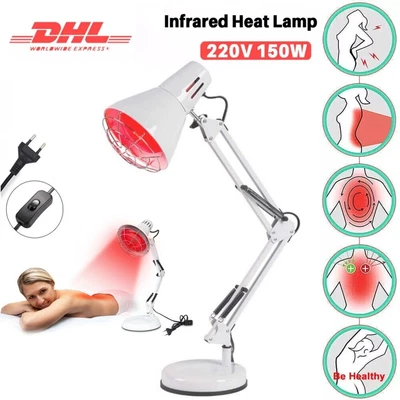 150W Wärmelampe Rotlicht Strahler Infrarotlampe Rotlichtlampe Therapie lampe NEU - Bild 1 von 4