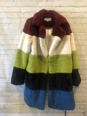 BLANK NYC PINK FAUX FUR Multi Color Soft Size Small NWT $148 - Image 1 of 4