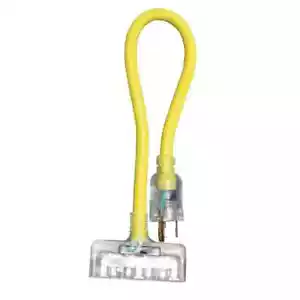 Voltec Outlet Power block Adapter, 2 ft Cord Length, 3 Outlets, 04-00089 - Picture 1 of 1