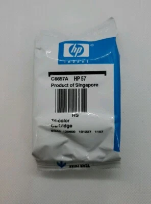 HP 57 Genuine Tri-Color Ink Cartridge Sealed Foil Open Box - Image 1 of 2