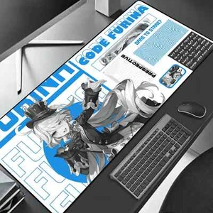 Furina Genshin Impact XXL Mouse Pad 90x40cm 3mm Desk Mat - Afbeelding 1 van 6
