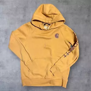 Carhartt tan thrashed woman’s pullover hoodie small - Picture 1 of 8