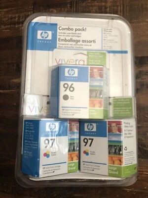 Cartuchos de tinta HP 96 y 97 - negros, garantía tricolor caducada 2004 Foto 1 de 4