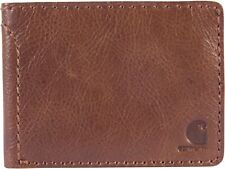 Carhartt Patina Leather Bifold Wallet Brown WW0400 In Gift Tin