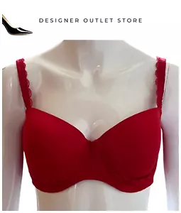 PrimaDonna Balcony Bra Size UK 36E I Do T-Shirt Underwired Seamless - Scarlet - Picture 1 of 4