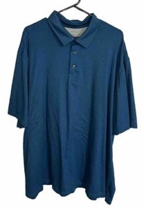Camisa Polo Van Heusen Para Hombres 3XLT Verde Azulado Flex Elastizada Manga Corta Golf BONITA - Imagen 1 de 7