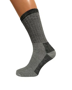 Graue Herrensocken aus Merinowollmischung warm trocken gemütlich 2 Paar UK-Größe 6-11 - Bild 1 von 1