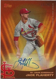2022 Topps x Steve Aoki BB Party JACK FLAHERTY Yellow Blast AUTO 13/25 Cardinals - Picture 1 of 1